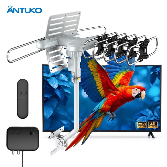 Best Selling Antuko 4K 1080P 30dbi Amplified Outdoor Digital TV Antenna Long Range