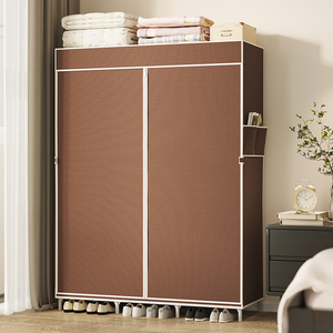Customizable <strong>Portable</strong> Metal Closet <strong>Wardrobe</strong> with Non-Woven Fabric Cover Multipurpose Clothes Storage Organizer for Bedroom - Product Image 5