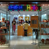 Tablero de publicidad de tienda de negocios P5, luces de desplazamiento programables Led a todo Color para exteriores, pantalla de letrero, Mensaje de ejecución Led