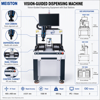 Robot de distribution à vision haute précision avec caméra CCD, double station, contrôle par PC, moteur pas à pas, garantie 1 an pour la scellage électronique