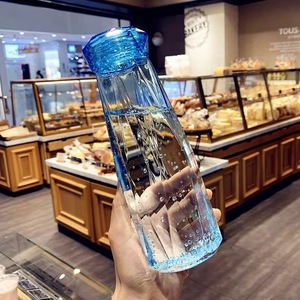 Draagbare Creatieve Diamantbeker Kleurrijke Kristal Groothandel Drinkware Goedkope <span class=keywords><strong>Camping</strong></span> Aangepaste Logo 400ml Cadeau Schattige Glazen Waterfles - Product Image 2
