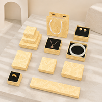 Caja de Regalo de Anillo de Papel Rígido con Lazo e Inserto de Terciopelo, Empaque Personalizado con Logotipo para Joyería de Boda y Compromiso, Venta al Por Mayor