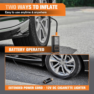 Wireless Multifunction Electric Tire Inflator Mini Portable Air Pump <b>LED</b> Display Digital Pressure Gauge Rechargeable 80W CE - Product Image 2