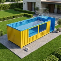 Piscine de luxe en acier inoxydable pour jardin avec finition intérieure antidérapante, adaptée aux enfants