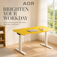 Table de levage AOR avec plateau en placage de fibre de carbone, hauteur réglable, trois niveaux de mémoire, design moderne, vente en gros usine