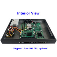 Appliance pare-feu réseau 1U en rack, Intel LGA1700 12e, 13e, 14e génération, 10 ports LAN 2.5GbE, OPNsense, PfSense, passerelle VPN, mini serveur