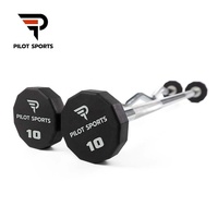 Pilot Sports Home gym poids libre Power lifting Training CPU fixe droit et curl barbell set multigrip barbell