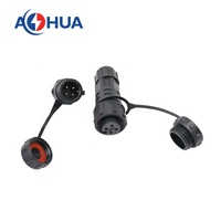 Connecteurs de câblage circulaires M16 4 broches mâle et femelle IP67 en laiton et cuivre pour montage sur panneau pour l'éclairage