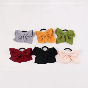 hot selling ins Japanese sweet and versatile fabric butterfly knot hair band leather band hair accessories