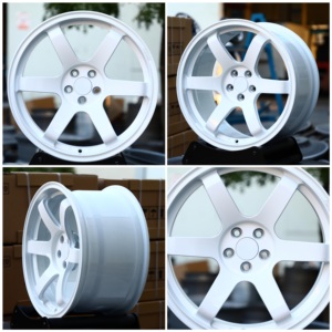 สีขาว TE37 Saga S-Plus <span class=keywords><strong>GT</strong></span> ล้อสำหรับรถแข่ง Volk 120 5X114.3 5X112สำหรับล้อรถเข็นกอล์ฟ Mk5 Mk6 6 <span class=keywords><strong>7</strong></span> GTI - Product Image 5