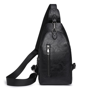 Sacs de poitrine rétro en PU pour femmes tout-match sacs de taille rétro sacs de messager de printemps populaires transfrontaliers une pièce en gros - Product Image 5