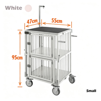 Cage de toilettage pour chien pour salon d'animaux, cage pliable en acier inoxydable avec table et bras réglable OEM ODM