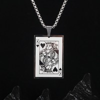 Colliers pour femmes en acier inoxydable de gros, pendentifs en acier titane, accessoires de shopping, petits cadeaux et souvenirs