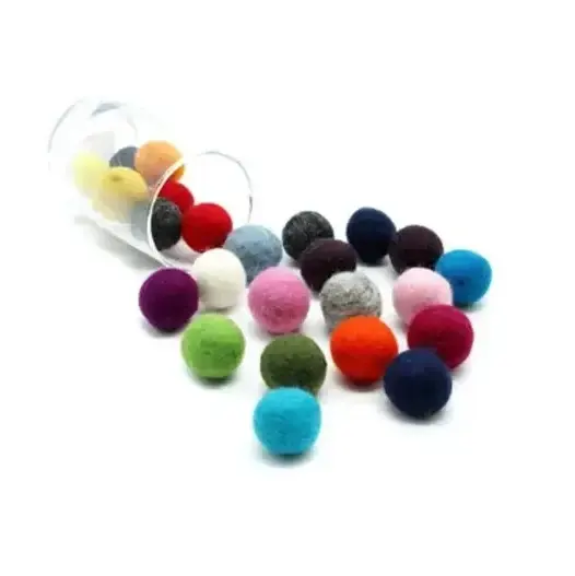 Handmade Multicolor Wool Felt Balls Colourful Wool Balls Felt Balls decoration