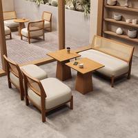 Nouvelle table et chaises de salon de thé 2026, table et chaises de bar à thé au lait, table et chaises de salon de café, combinaison de table et de chaises de négociation de loisirs