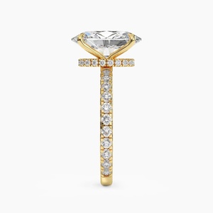 Popular Style 18k Solid Gold IGI Certified 1CT Oval Cut Lab Grown Diamond halo Ring Custom Bride Engagement Ring - Product Image 3
