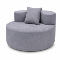 Canapé en tissu rond et incurvé moderne, meubles de salon, canapé confortable en forme de nuage, canapé de salon minimaliste de luxe, vente en gros