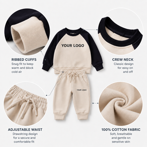 Ensembles de survêtements 2 pièces épais pour tout-petits garçons – <span class=keywords><strong>Sweat</strong></span>-shirts à manches longues pour enfants – Collection automne-hiver - Product Image 2