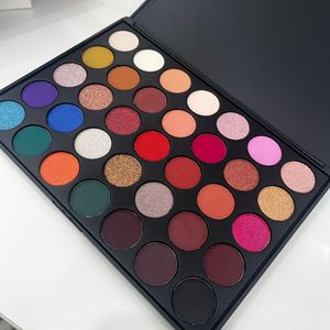 Paleta de Sombras de Ojos de 35 Colores, Nueva Tinta de Comercio Exterior, Color No 35JH, Color Perla Plateada, Resistente al Agua, Polvo Mate, Maquillaje Perlado - Product Image 3