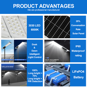 Lámpara <span class=keywords><strong>Solar</strong></span> Solarthon de Alta Calidad para Exteriores, Impermeable IP65, <span class=keywords><strong>300W</strong></span>, Integrada con LED - Product Image 3