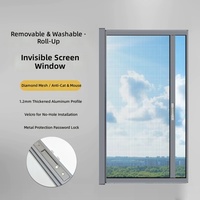 Puerta Mosquitera Retráctil de Malla de Diamante, Diseño Moderno y Minimalista, Alta Definición, Altamente Transparente, Antimosquitos, para Hotel