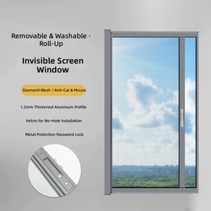 Puerta Mosquitera Retráctil de Malla de Diamante, Diseño Moderno y Minimalista, Alta Definición, Altamente Transparente, Antimosquitos, <span class=keywords><strong>para</strong></span> Hotel - Product Image 2