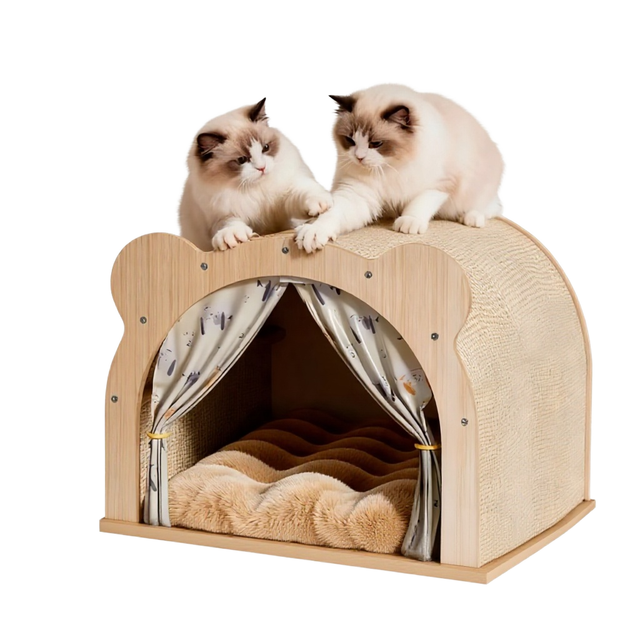 Wholesale Large Sisal Cat Scratcher Bear Shape Durable Wear-Resistant Eco-Friendly Cat Toys for Indoor Cats Living Room Carton