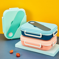 Boîtes à lunch Bento en PP, 5 couches, grande capacité moderne de 1,4 L, sans BPA, étanches, réutilisables, contenants alimentaires écologiques pour