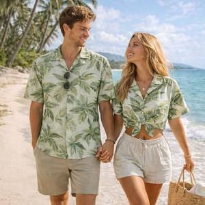 Chemises Hawaïennes Personnalisées pour Hommes Vente en Gros Chemises Hawaïennes à Manches Courtes pour Enfants et Adultes Grandes Tailles - Product Image 3