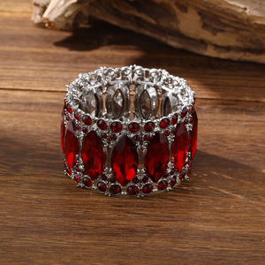 Accessori per Costume da Danza del Ventre, Bracciale Elastico in Metallo con Cristalli e Strass per <span class=keywords><strong>Ballerine</strong></span> Professioniste - Product Image 4