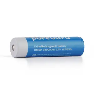 High Capacity Powerful 18650 3.7V 3400mAh Lithium Ion Rechargeable Battery Cell With Protected PCB For Flashlight Toys