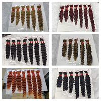 Venta al por mayor de cabello humano virgen 100% para trenzar, 100g, rizado birmano, súper doblemente estirado, trenzas boho, color personalizado, cabello virgen para trenzar.