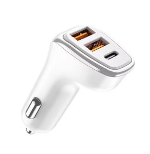 Best Universal Mobile Phone Power <b>Adapter</b> 3 Port Dual Usb + Type C PD 38W Fast Charging 12V 24V Car Charger - Product Image 3