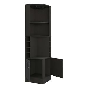 Meuble de rangement Jamesport 4 bouteilles 2 compartiments, couleur noir wengue - Product Image 4