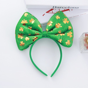 Diadema al por mayor de nueva llegada para el Día de San Patricio, lazo de trébol, aro para el pelo, accesorio verde para fiesta de carnaval - Product Image 4
