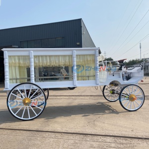 2025 Populaire Personnalisé Électrique Zhenda Chariot funéraire à chevaux tout-terrain de style anglais classique, Fournitures funéraires, Chariot pour cercueil - Product Image 4