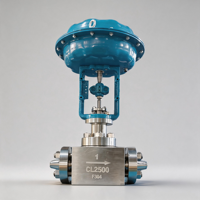 Vanne de régulation à cage haute pression Air to Open en acier au carbone à souder bout à bout avec positionneur pneumatique API 6D, fournisseur direct d'usine