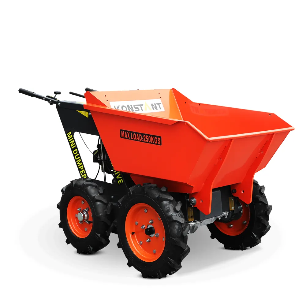 الصين الصانع 250 كجم minidumper ذاتية التحميل عربة يدوية حديقة عجلات الجرار بارو