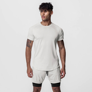 Hombres ropa deportiva personalización 95% algodón 5% Spandex deporte Fitness <span class=keywords><strong>Jogging</strong></span> entrenamiento ropa de talla grande camiseta de secado rápido hombres - Product Image 1