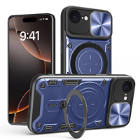 Nouvelle Coque de Téléphone Magnétique Tendance avec Support pour iPhone 16E, Protection Antichoc de l'Objectif, Vente en Gros Directe Usine Transfrontalière