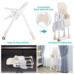 Chaise haute pliable en plastique en forme de L, réglable en hauteur, pour tout-petits, siège d'alimentation portable pour bébé, pour la cuisine et la chambre - Product Image 2