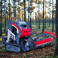 Nouvelle trancheuse sur chenilles 20hp à vendre avec tête de broyeur de souches en option Machine forestière deux en un