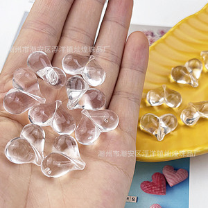 Acrylic Transparent Heart Shaped Loose <b>Beads</b> For Jewelry Making Summer 2024 Chaozhou Origin Injection Molding - Product Image 3