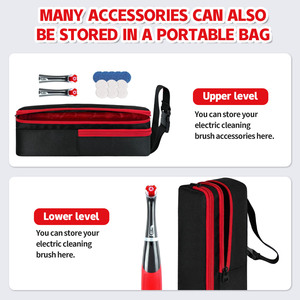 Electric Toothbrush Storage Pouch 34x45cm Oxford Fabric Travel Case With Zipper Closure Minimalist Design - Product Image 3