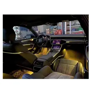 2021 nouvelle mode voiture atmosphère éclairage 32 couleurs écran contrôle Led intérieur Modification lumière ambiante éclairage pour Audi A6 C8