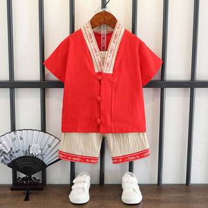 Traje Tang Infantil Estilo Chino Hanfu para Niños, Primavera Verano, Vestido Tradicional para Bebés Recién Nacidos, Ropa para Banquete de Cien Días - Product Image 4