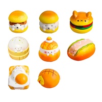 Jouets Squishy Adorables en PU à Rebond Lent, Thème Nourriture pour Animaux, Mignons et Créatifs - Anti-Stress à Presser, Écraser et Suspendre