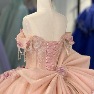 Robes de Quinceañera Princesse Rose Dy6919 avec Appliques en Dentelle, Robe de Bal pour Fête des 15 Ans, Jancember - Product Image 2