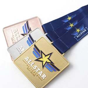 Medalla Personalizada de Oro para Baloncesto, Fútbol, Atletismo, Medalla Deportiva 3D de Aleación de Zinc para Carreras de 5K, 10K, 21K, Maratón, Medalla All Star - Product Image 2