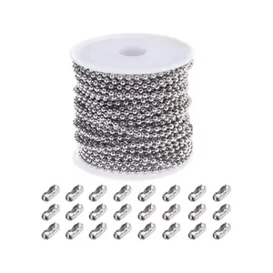 Dekorative farbige 4,5mm Perlen kugel kette für Vorhang Edelstahl 4,5mm Rollos Ketten gewicht Metall kugel ketten jalousien